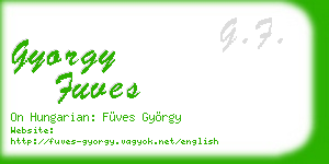 gyorgy fuves business card